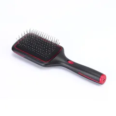 Wireless Charging Straight Hair Comb Negative Ion Blowing Vibration Beauty Supplies - Black - View 1