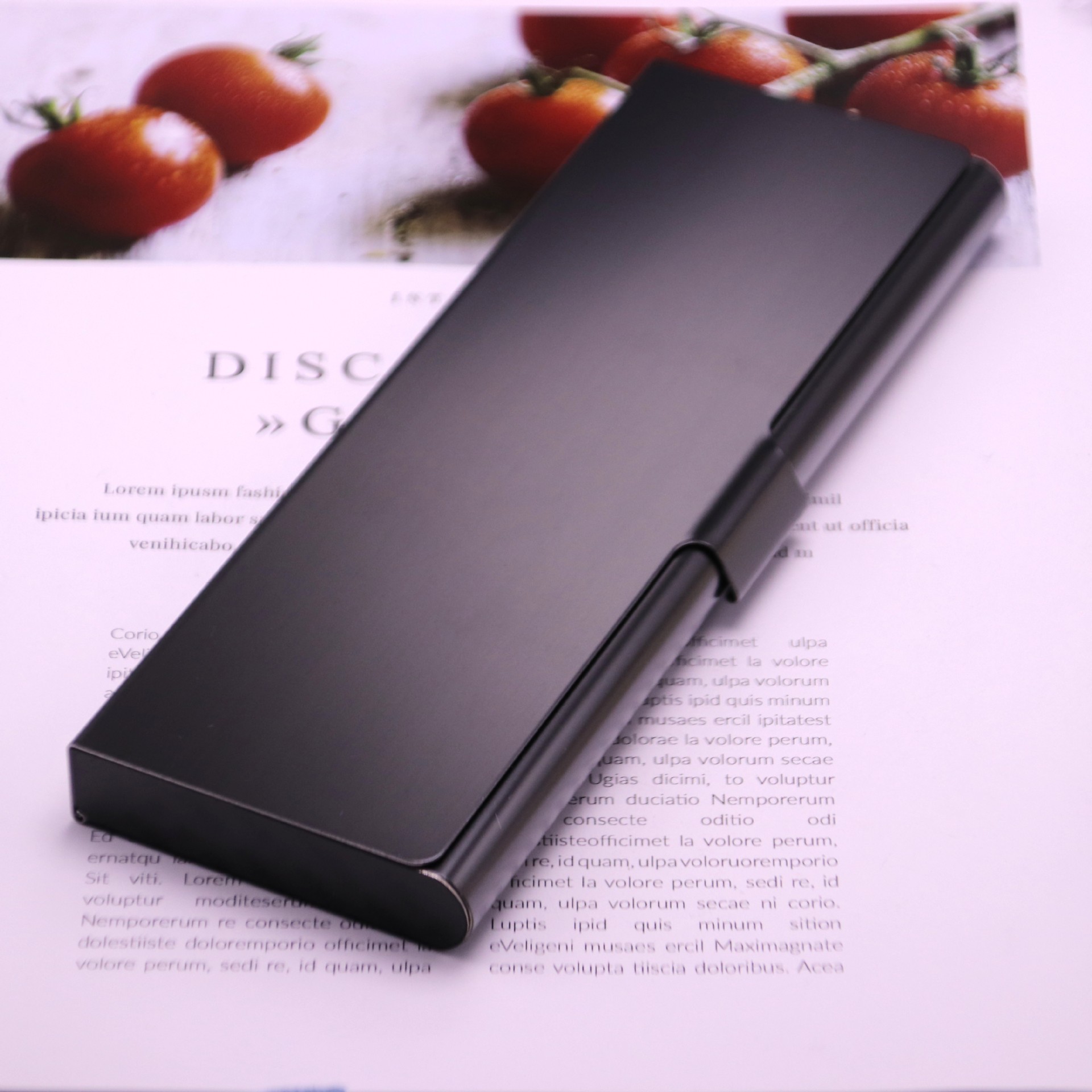 Stainless steel black pen box