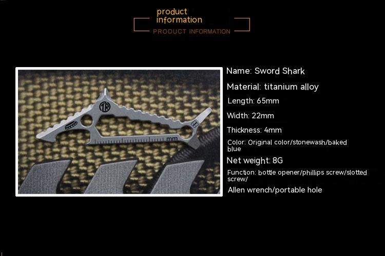 Title 1, Titanium Alloy Bottle Opener Hanging Buckle