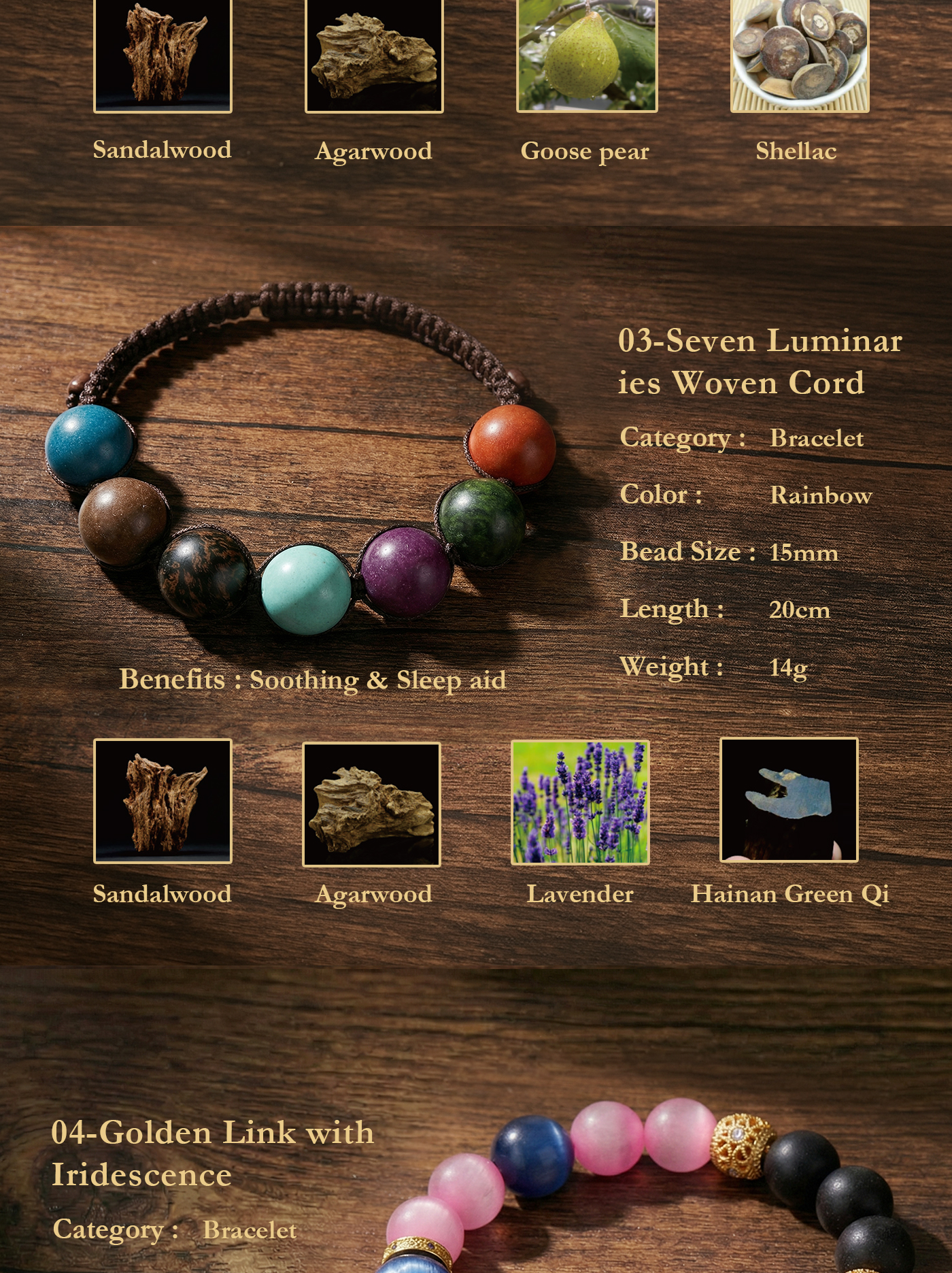 Chinese herbal bracelet