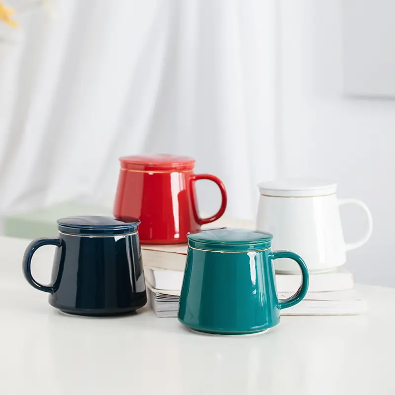 Original New Ceramic Water Separation Filter Tea Cup