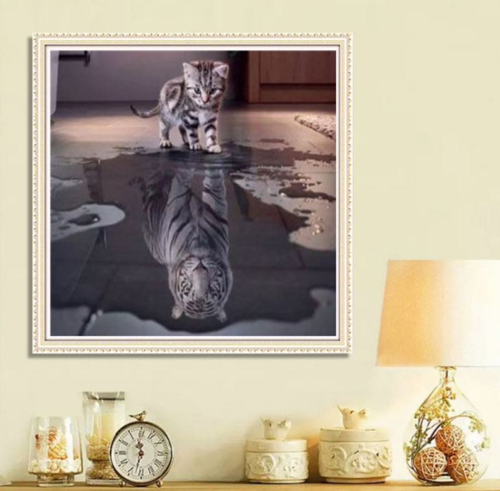 Diamond Painting - Baby-Tiger