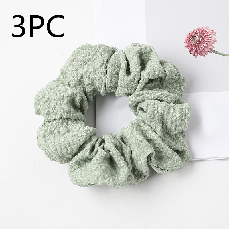 Puff large intestine hair circle fabric in Green 3PC