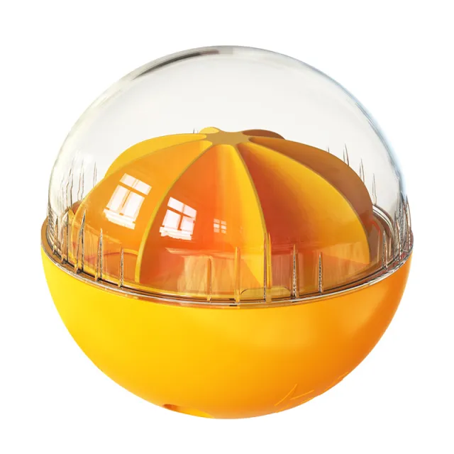 Adjustable Leaky Feeding Puzzle Sound Ball Lemon Dog Toy Orange - Shop at LoveMi
