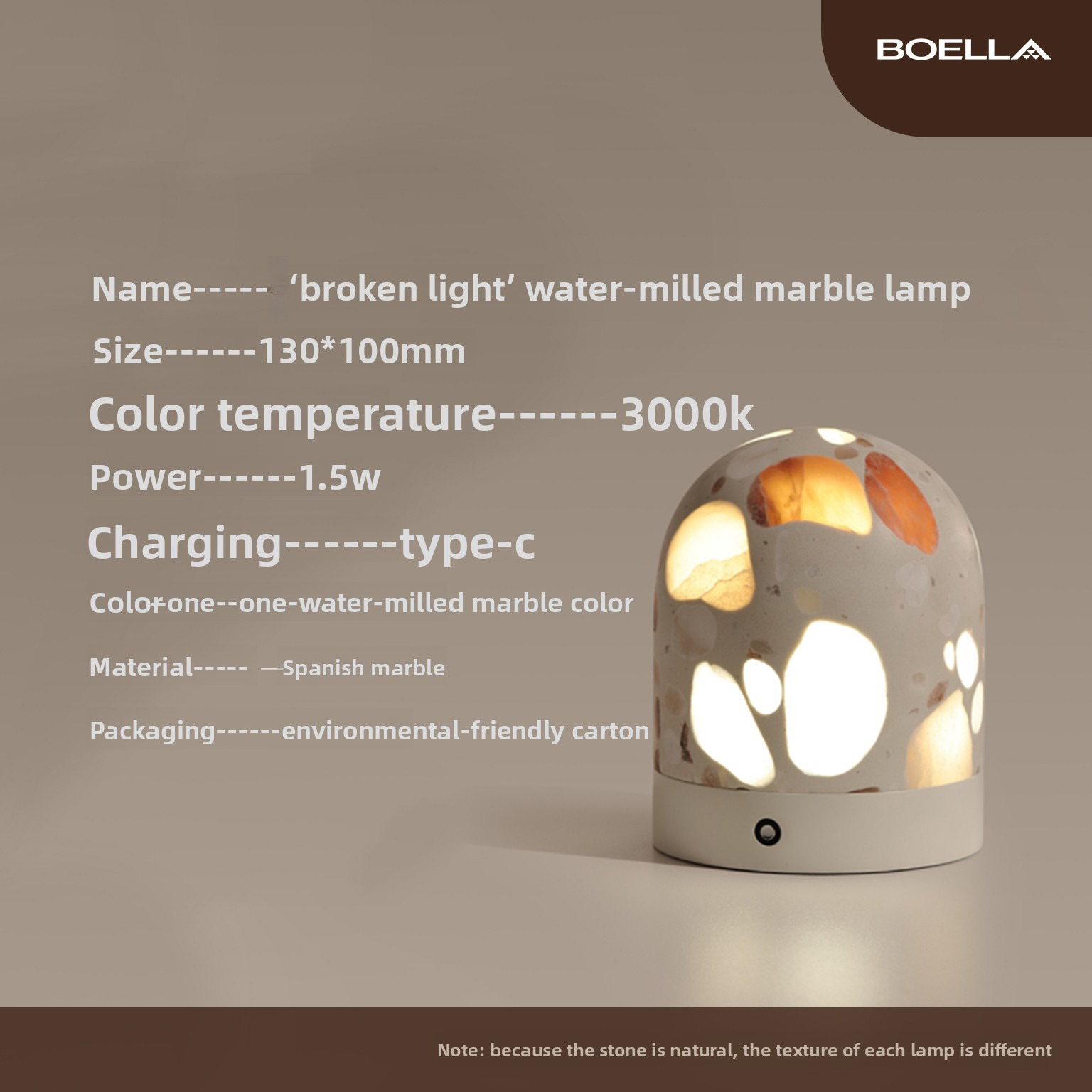 Shattered Light Hollowed-Out Terrazzo Marble Lamp