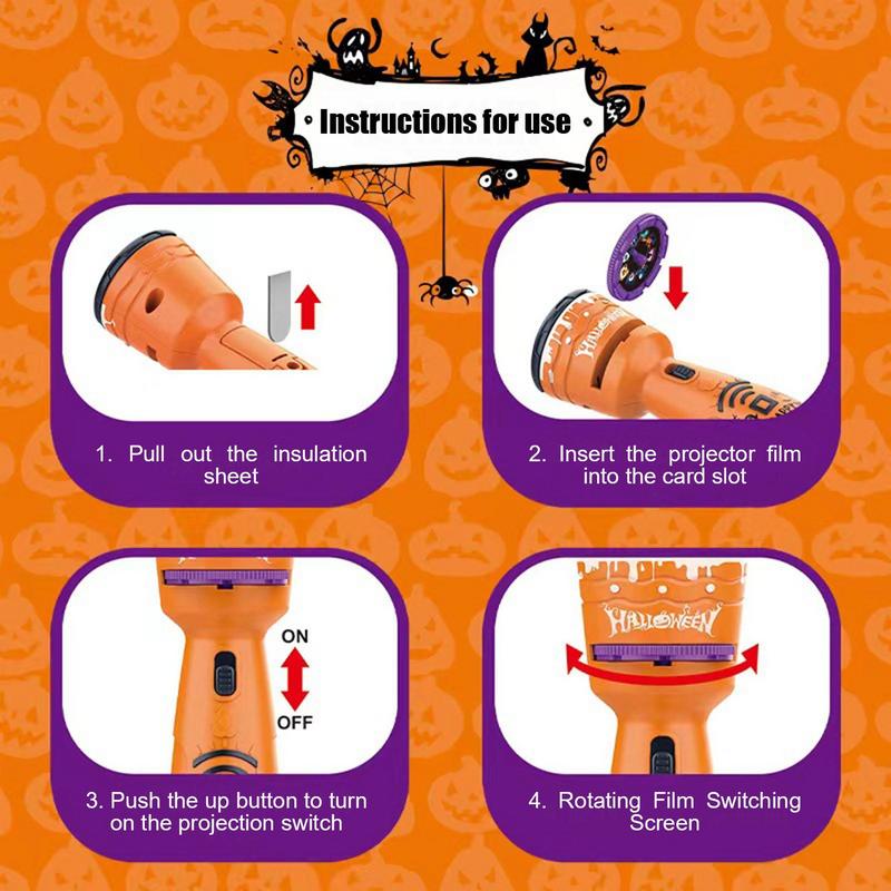 Cross-border Children's Halloween Projection Flashlight Pumpkin Christmas Luminous Projector Holiday Toy Stall Wholesale - Image 14