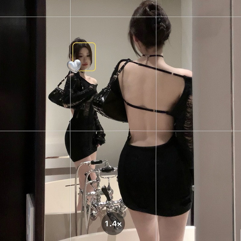 Slim Fit Off-Shoulder Back Knit Top