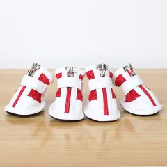 Small Pet Dog Sports Net Shoes - Red - View 1