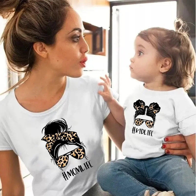 A Family of Three Father and Daughter Cotton Print