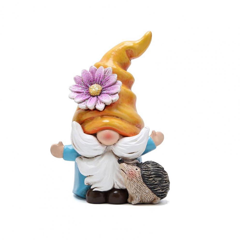 Garden gnome resin figurine faceless doll (red)