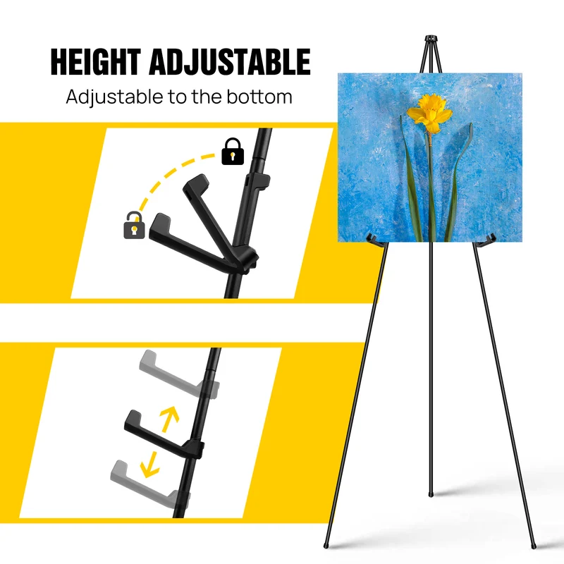 160cm 63 Inches Artist'S Easel, Foldable, Wedding Sign And Poster Display — image 5