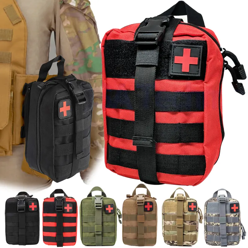 Tactical First Aid Kit Pouch, MOLLE Compatible Medical Utility Bag