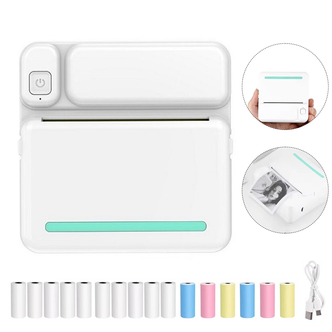 Mini Thermal Printer Pocket Bluetooth Mobile Phone Photos Label Printing Machine — image 7