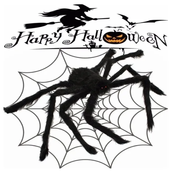Halloween Ghost Festival Supplies Bar Decoration Props Plush Spider Haunted House Prop Indoor Outdoor Giant Decor