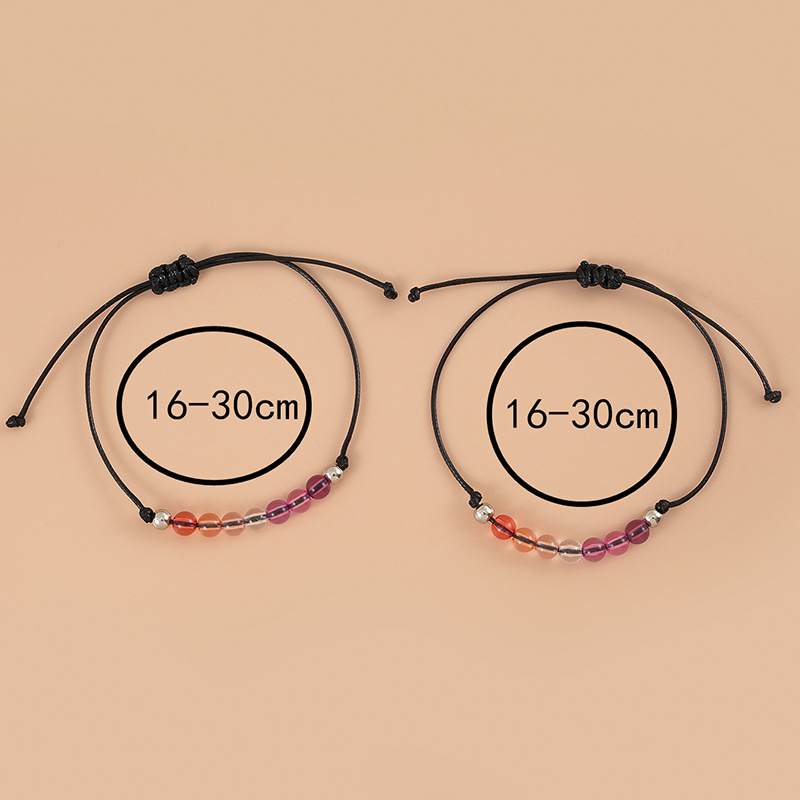 Красочный браслет из бисексуалов для пар, акриловый браслет из шариков, регулируемый женский браслет