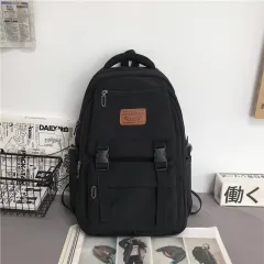 Korean Version Of Large-capacity Junior High School High College Students Shoulder Bag - Black - View 1