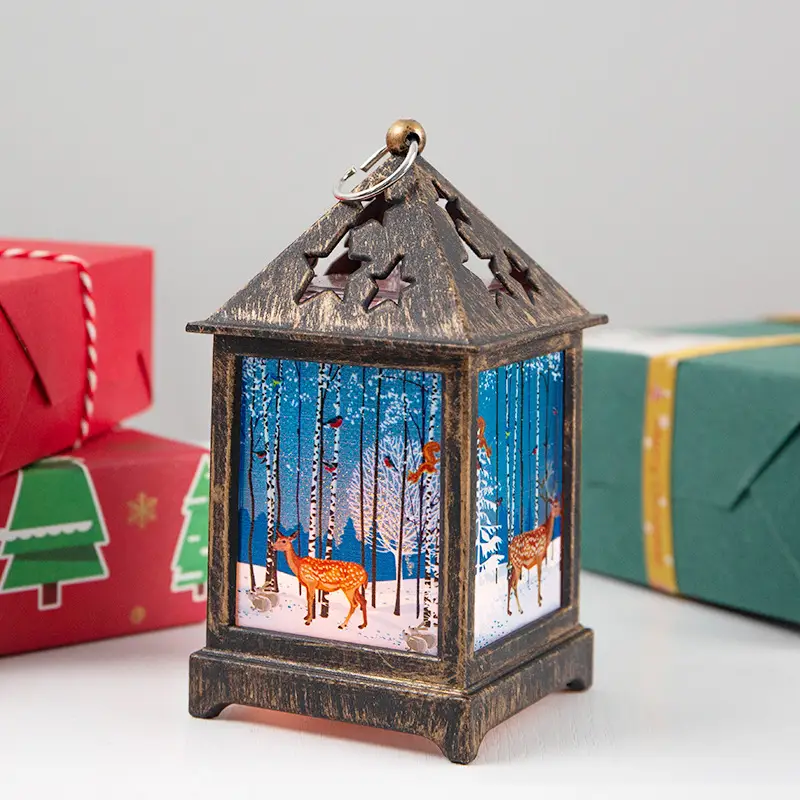 New Creative Old Man Snowman Night Light Retro Style