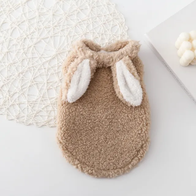 Cute Bunny Costume With Bunny Ears Vest For Autumn And Winter Khaki - Shop at LoveMi