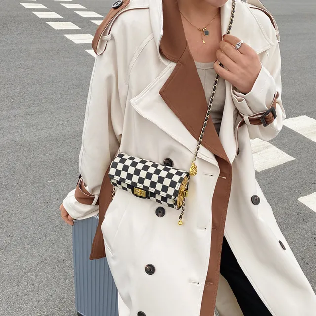 Black And White Checkerboard Grid Trend Personality White - Shop at LoveMi