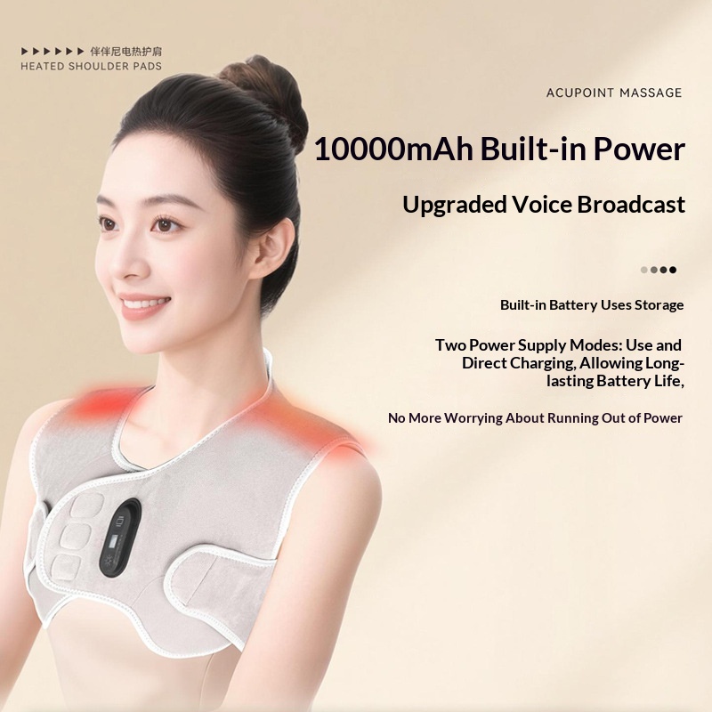 Winter Health Care Electric Heating Shawl, Rechargeable Graphene Heating Shawl, Vibration Massage Neck Protection Shawl, Warm Shawl 4