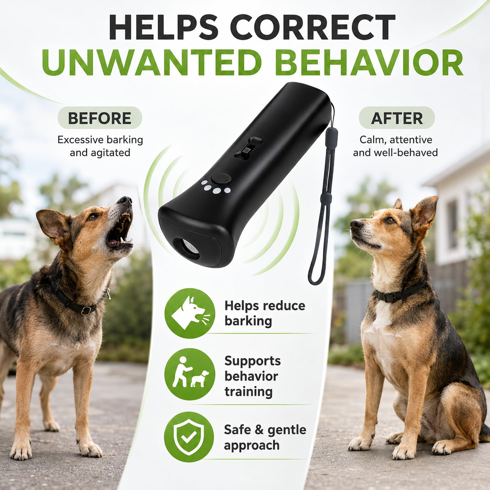 Trainer Ultrasonic For Dogs, Anti Barking Device For Dogs, 32 Ft Range Barks No More, Dog Training Device Safe & Rechargeable For Indoor &Outdoor — foto 2