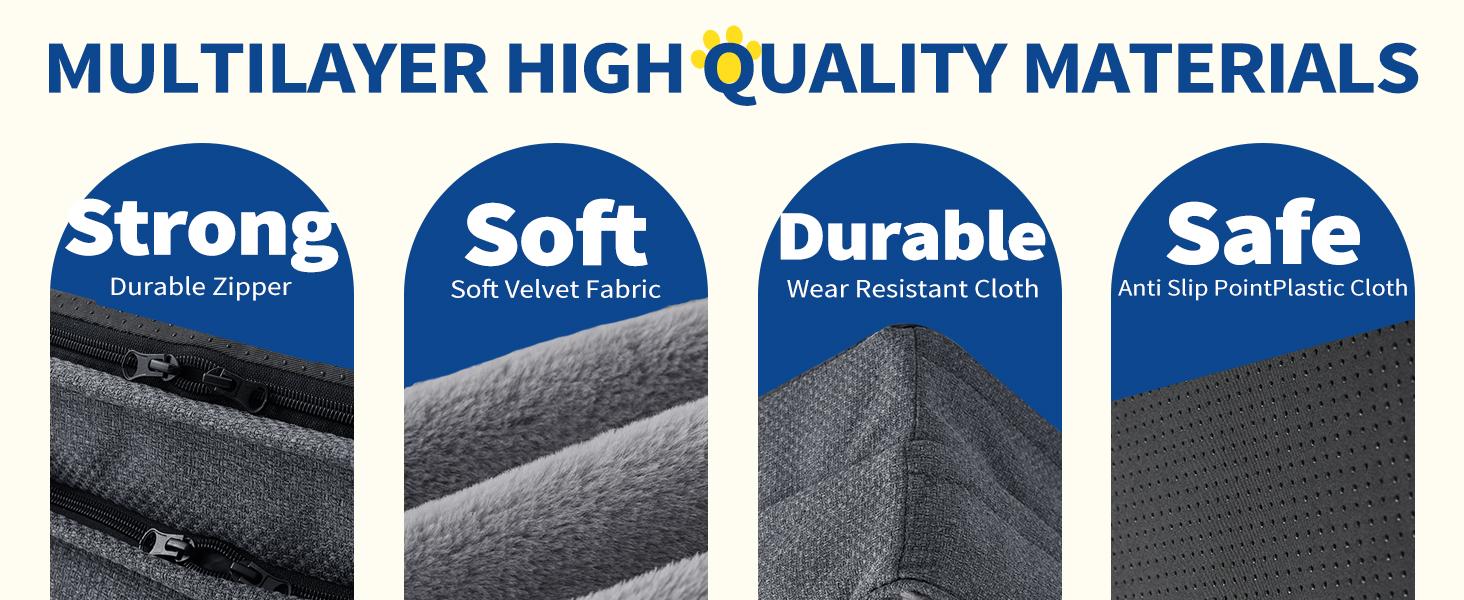 Large Dog Orthopedic Dog Sofa Supportive Foam Pet Mattress Washable And Removable Cover Egg Cell Foam Waterproof Lining Multiple Colors And Sizes Available