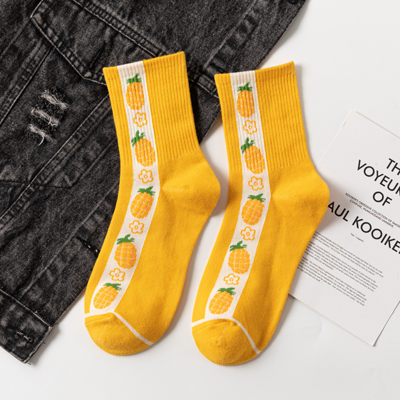 Title 3, Fruit pineapple strawberry cute socks