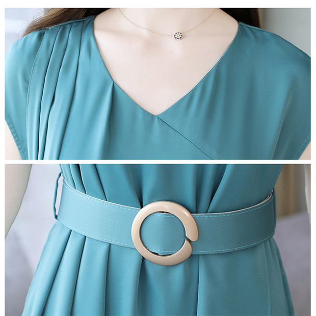 Short Sleeve Belly Covering Two-piece Western-style Pants