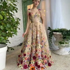 Sevintage Exquisite 3D Flowers Prom Dresses Sweetheart - Flower - View 1