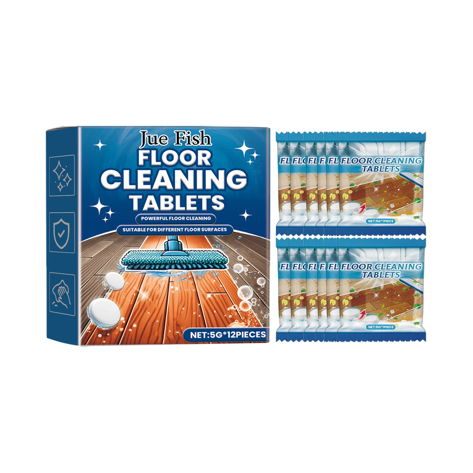 Floor Cleaning Effervescent Tablets Boxed 5gx12pcs1box