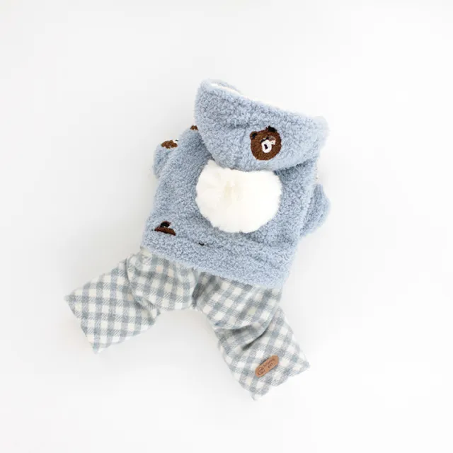 Dog Clothes Pet Plush Warm Quadruped Blue - Shop at LoveMi