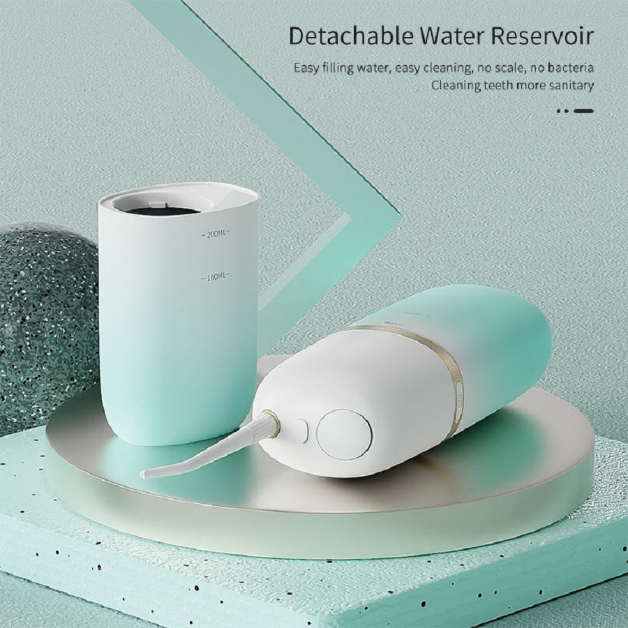 200ml Portable Flosser IPX7 Waterproof Electric Flosser USB Rechargeable Water Dental Picks With 4PCS Nozzle — foto 2