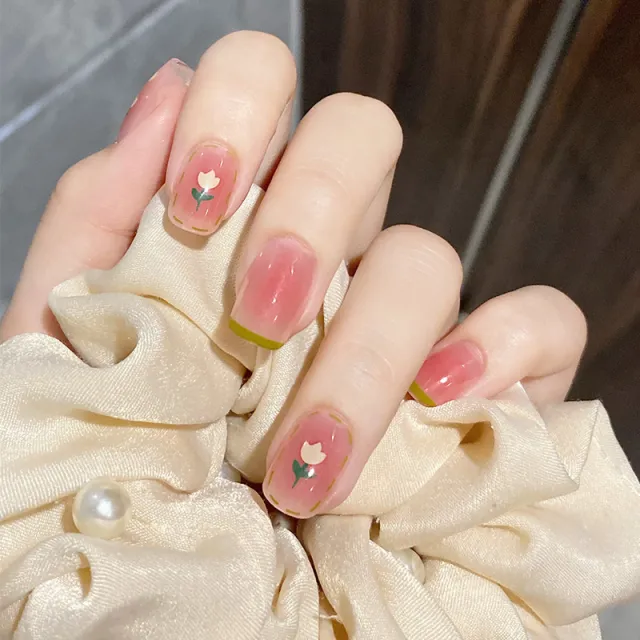 Ashionable Blue And Graffiti Pattern Wearable Fake Nails N344 - Shop at LoveMi