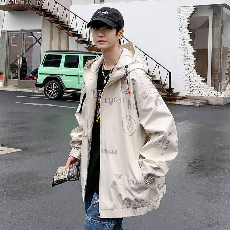 Men's Baseball Uniform Korean Style All Match Printed Jacket
