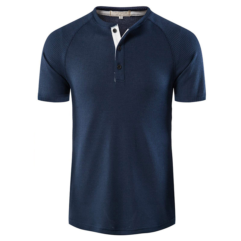 Title 5, Mens Loose Round Neck Short Sleeved Solid Colo...