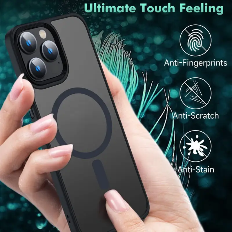 Magnetic Frosted Phone Case Drop Protection Cover
