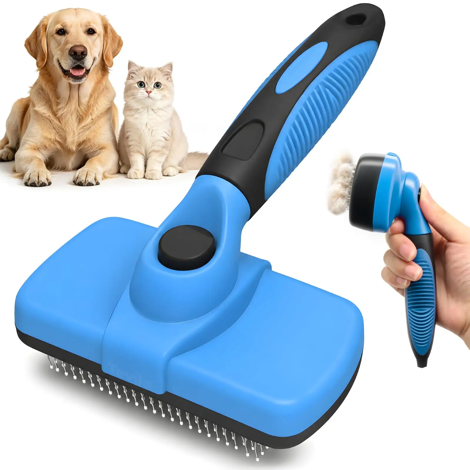 Self-Cleaning Dog Brush For Shedding, Slicker