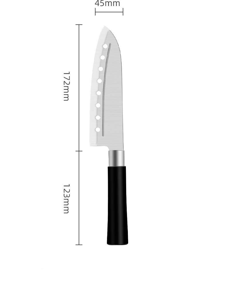 Japanese Kitchen Stainless Steel Chef Knife Anti-stick Design