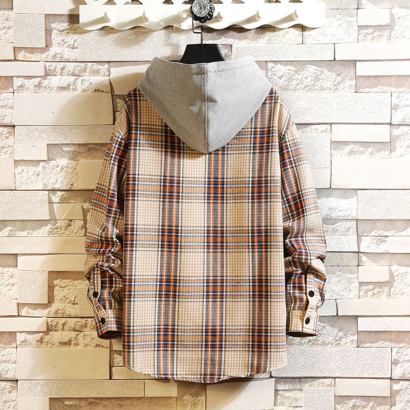 Title 1, Casual hooded plaid shirt