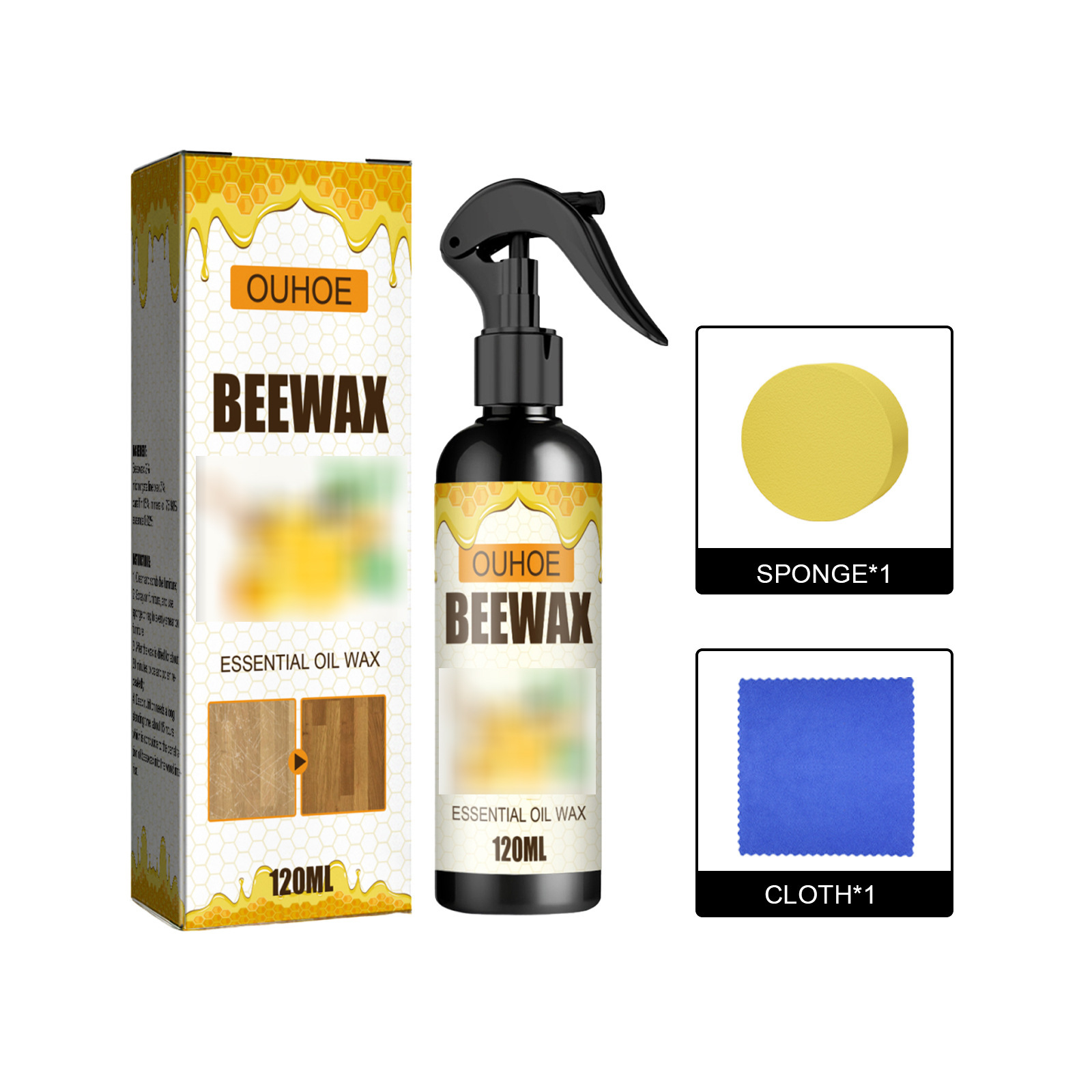 OUHOE Furniture Beeswax Spray Furniture And Floor Care, Polishing, Waterproofing, Crack Prevention, Scratch Prevention, Refurbishment And Maintenance Wax