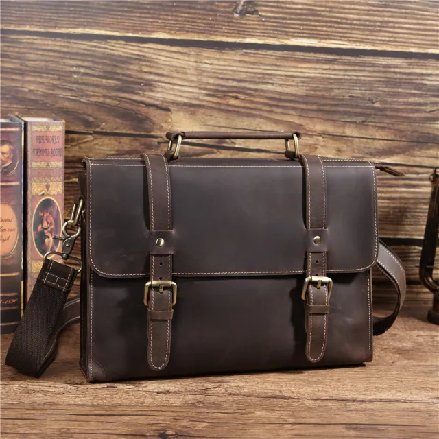 Men's Kumon Vintage Business Handbag Black - Shop at LoveMi