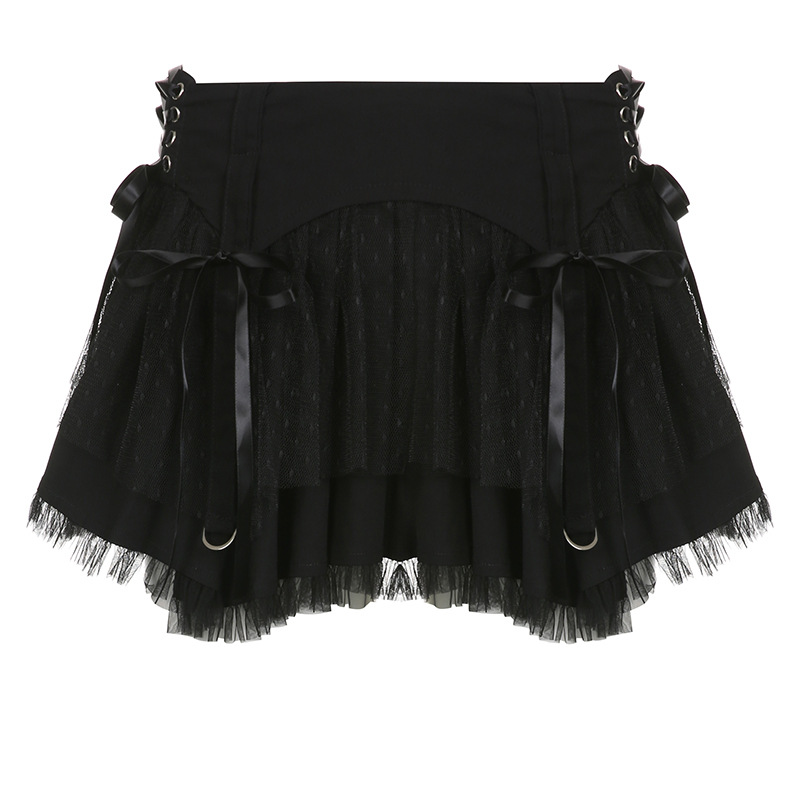 Bow Tie Half Length Short Skirt