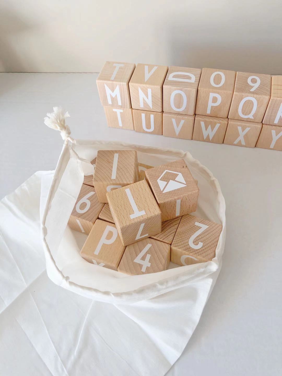 Title 1, Childrens Imported Beech Wood Alphabet Buildin...