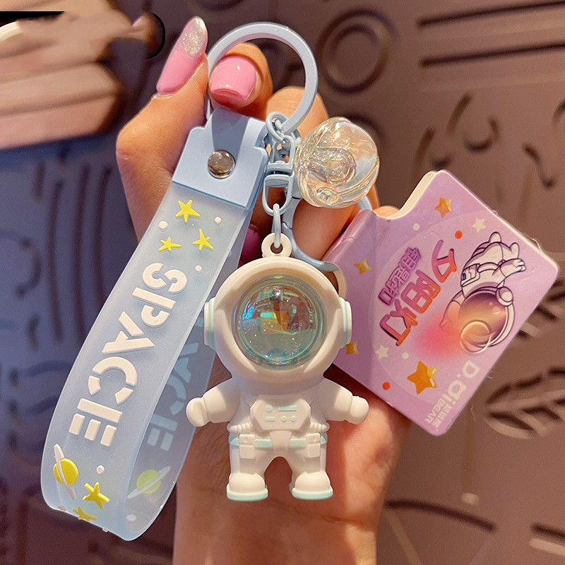 Cartoon Astronaut Sunset Sunset Lamp Luminous Keychain Sky Blue - Shop at LoveMi