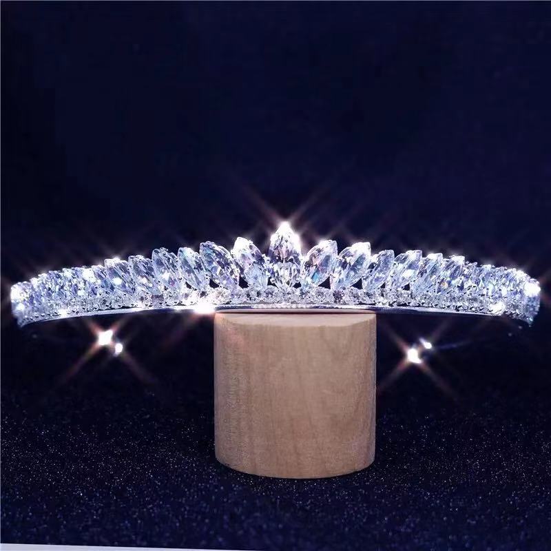 Baroque Rhinestone Bride Crown Crystal Hair Band