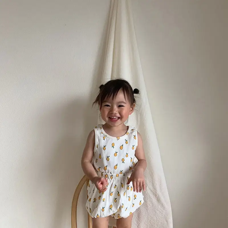 Printed Sleeveless Shorts Suit