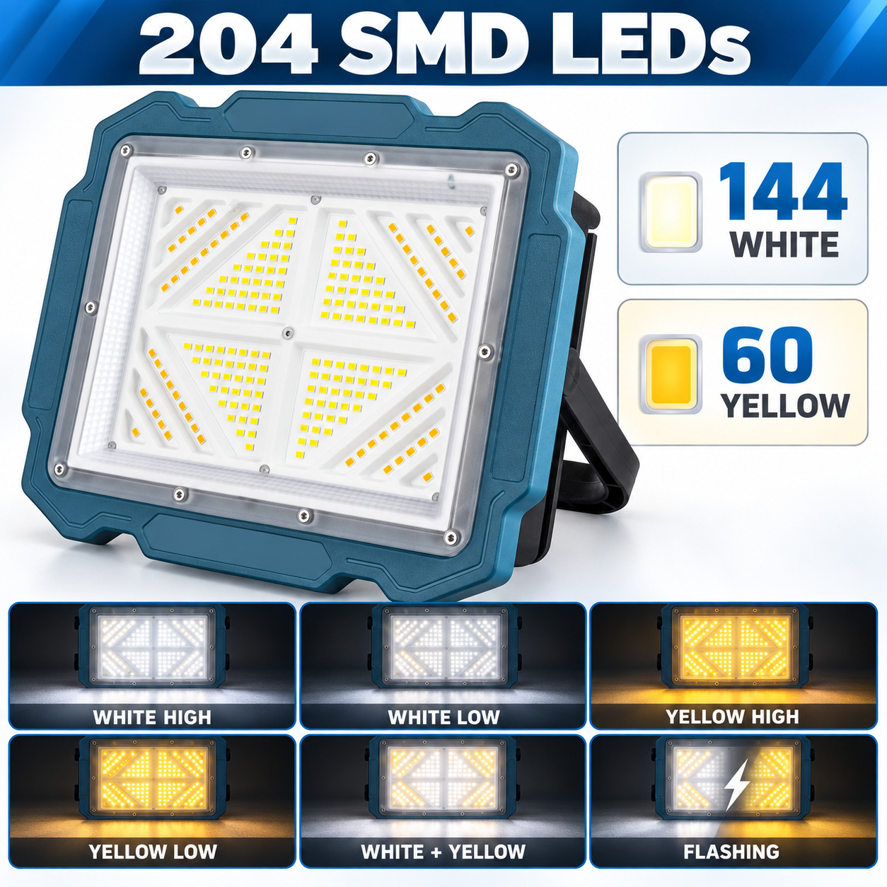 Solar Floodlight with 7,800 mAh Power Bank