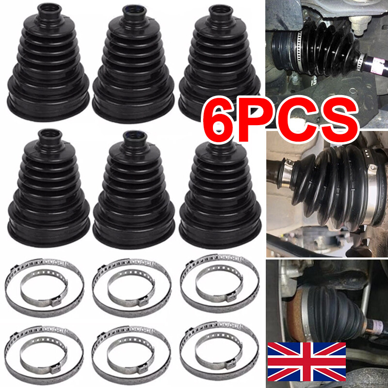 6pcs Boot Kit Stretchy Universal Fit Drive Shaft Gator Joint Boot Stretch