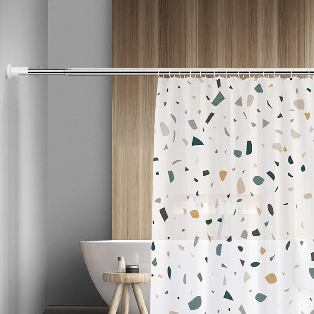 Heavy Duty Extendable Telescopic Shower Curtain Pole Rail Rod Bath Door Window 9