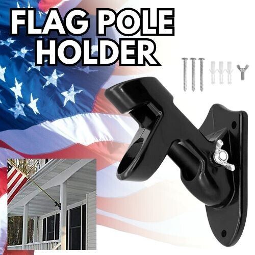 Flag Pole Holder Mount 1 inch Metal Bracket.